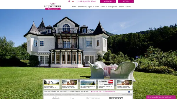 Website Screenshot: Hotel Seewinkel & Seeschlössl Apartment - Hotel am Fuschlsee – Urlaub im Salzkammergut – Seehotel Seewinkel - Date: 2023-06-15 16:02:34