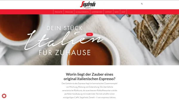 Website Screenshot: Segafredo Zanetti Austria Ges.m.b.H. - Espresso - das italienische Original von Segafredo Zanetti Segafredo Austria - Date: 2023-06-14 10:45:08