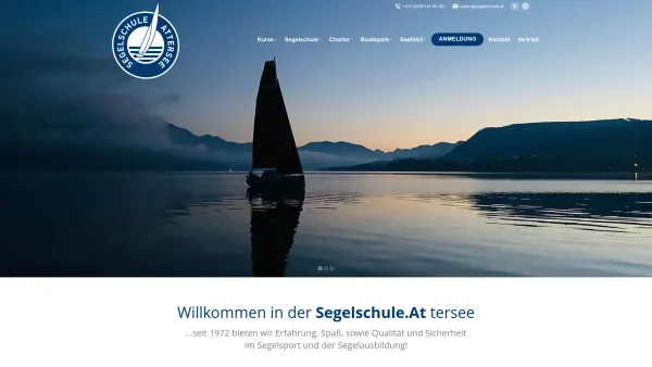 Website Screenshot: Walter Segelschule Attersee - Segelschule Attersee - seit 1972 - Date: 2023-06-26 10:21:20
