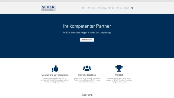 Website Screenshot: SEHER IT - SEHER IT Consulting – EDV Service und Beratung in Wien - Date: 2023-06-26 10:21:20
