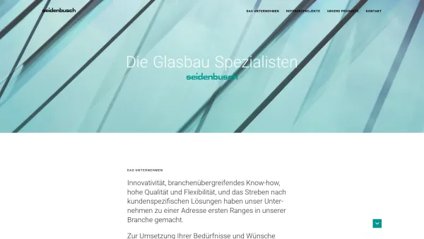 Website Screenshot: Seidenbusch GmbH & Co.KG - Seidenbusch - Die Glasbau Spezialisten - Date: 2023-06-26 10:21:20