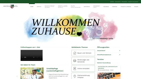 Website Screenshot: Gemeindeamt Seiersberg - Start - Date: 2023-06-26 10:21:20