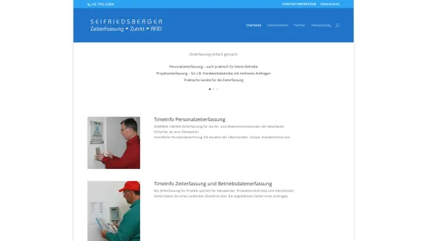 Website Screenshot: Seifriedsberger Zeiterfassung & Zutrittssysteme - Seifriedsberger Zeiterfassung und Zutrittskontrolle - Date: 2023-06-26 10:21:20