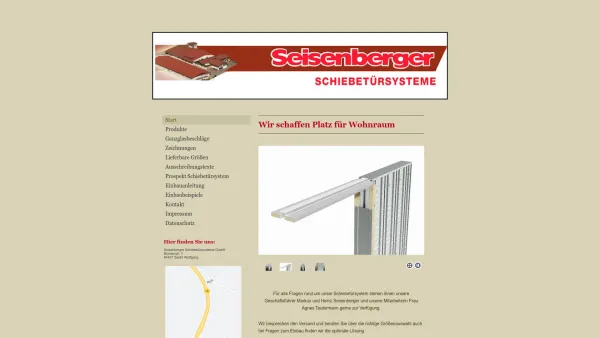 Website Screenshot: Seisenberger GmbH - Seisenberger Schiebetürsysteme GmbH - Start - Date: 2023-06-26 10:21:20