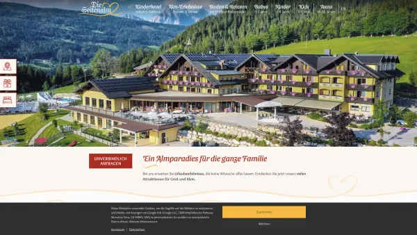 Website Screenshot: Familienhotel SEITENALM**** - Die Seitenalm » Kinderhotel Seitenalm in Salzburg | Kinderhotel Seitenalm - Date: 2023-06-26 10:21:20