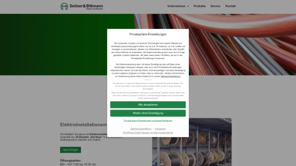 Website Screenshot: Ing. Seitner & Bittmann - Willkommen - Seitner & Bittmann | Elektro-Großhandel Graz Klagenfurt - Date: 2023-06-26 10:21:20