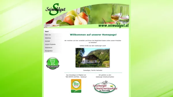 Website Screenshot: Das Seiwaldgut Gertraud & Peter Harlander - www.seiwaldgut.at - Start - Date: 2023-06-26 10:21:20