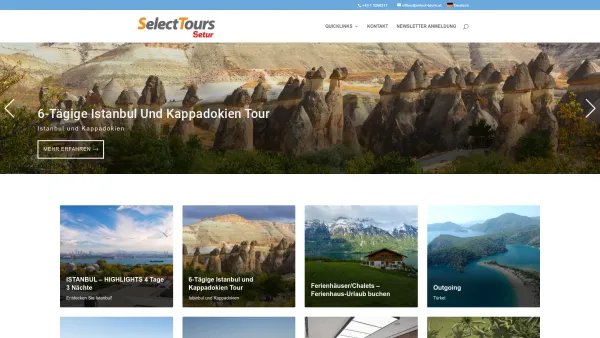 Website Screenshot: Select Tours Vienna Internet Reservation Site - Select Tours – Urlaubs- & Reiseportal - Date: 2023-06-26 10:21:22