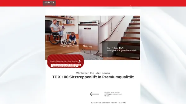 Website Screenshot: Selectiv Treppenlifte - Selectiv Treppenlifte - Ihr Treppenlift Experte in Österreich - Date: 2023-06-26 10:21:22