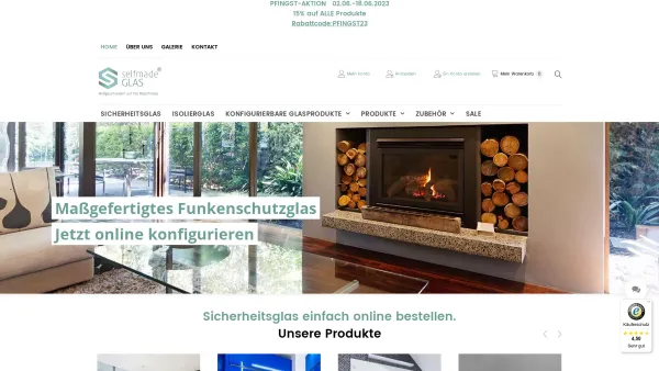 Website Screenshot: selfmade GLAS; J
ODA TRADE GmbH - Glas online konfigurieren und kaufen | selfmade Glas | Linz - Date: 2023-06-26 10:26:43