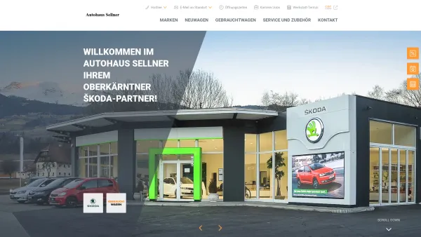 Website Screenshot: Sellner AH Ges.m.b.H - SELLNER - Ihr Skoda-Partner in Oberkärnten! - Date: 2023-06-26 10:21:22
