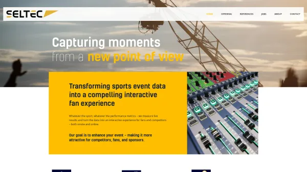 Website Screenshot: SELTEC SPORTS - Seltec – Capturing moments from anew point of view - Date: 2023-06-26 10:21:22