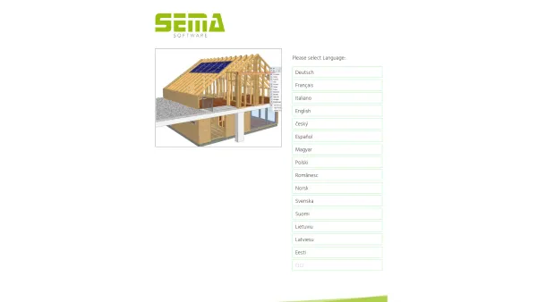 Website Screenshot: SEMA Software - 3D CAD/CAM Software for timber construction and stair design as well as for sheet metal work - Date: 2023-06-26 10:21:22