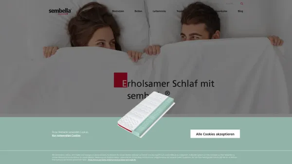 Website Screenshot: sembella GmbH - Ihr erholsamer Schlaf zum Greifen nah | sembella? - Date: 2023-06-14 10:45:09
