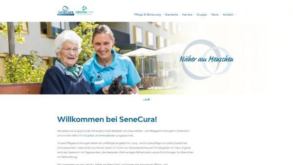 Website Screenshot: SeneCura Herzlich - SeneCura • Pflege • Näher am Menschen - Date: 2023-06-26 10:21:22