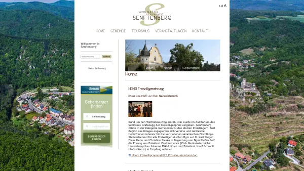 Website Screenshot: Gemeindeamt Senftenberg Wachau Nibelungengau Kremstal Kur Wachau WeWandern - Gemeinde Senftenberg - Home - Date: 2023-06-14 10:45:09