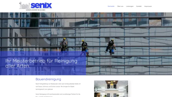 Website Screenshot: Senix Reinigung - Senix Reinigung - Ihr Meisterbetrieb für Reinigung - Date: 2023-06-15 16:02:34