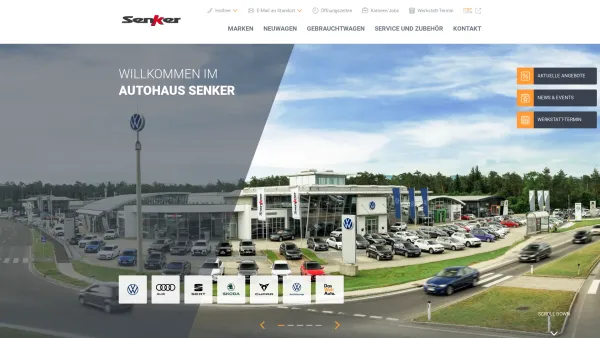 Website Screenshot: Autohaus Senker VW VWLNF AUDI SEAT SKODA WELTAUTO - Autohaus Senker GmbH - Date: 2023-06-14 10:37:04