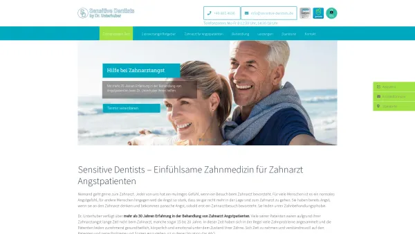 Website Screenshot: Sensitive Dentists GmbH - Zahnarztangst? | Sensitive Dentists - Hilfe bei Zahnarztangst und Zahnarztphobie - Date: 2023-06-26 10:21:23