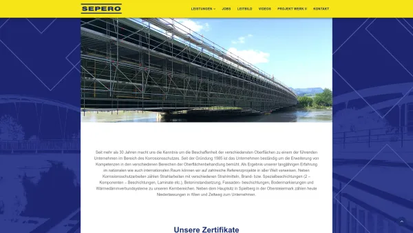 Website Screenshot: Sepero Korrosionsschutz Ges.m.b.H - Sepero - Date: 2023-06-26 10:21:23
