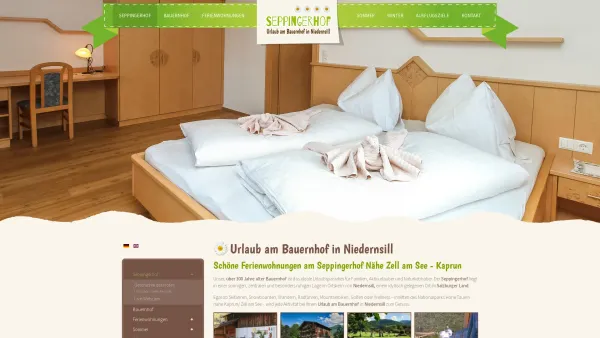 Website Screenshot: Pension Schifferegger Seppingerhof - Der Seppingerhof in Niedernsill | Urlaub am Bauernhof | Ferienwohnungen - Date: 2023-06-26 10:21:23