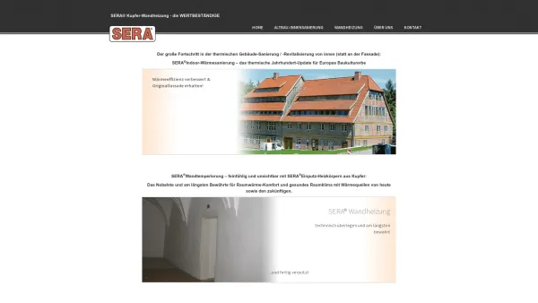 Website Screenshot: SERA Lizenzen GmbH SERA Wandheizung - Altbau-Innensanierung und Wandheizung - Date: 2023-06-14 10:45:09