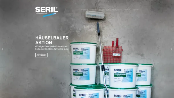 Website Screenshot: Seril Farbenhandels GmbH - Homepage - Seril - Date: 2023-06-26 10:21:25