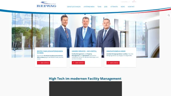 Website Screenshot: SEWAG Sicherheits u. Publikumsdienste für Veranstaltungen Konzernübersicht - REIWAG Facility Services GmbH: Reiwag Austria - Date: 2023-06-26 10:21:25