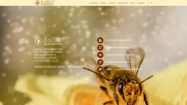 Website Screenshot: SEWOL Bienenbeuten Holzindustrie Gesellschaft m. b. H. - Sewol – SeWol Bienenbeuten - Date: 2023-06-26 10:21:25