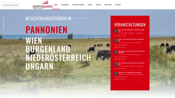 Website Screenshot: Gästebetreuung & Fremdenführungen
Ing. Christian Seywerth - Austria Guide Christian Seywerth - Ihr Fremdenführer im Burgenland - Date: 2023-06-26 10:21:25