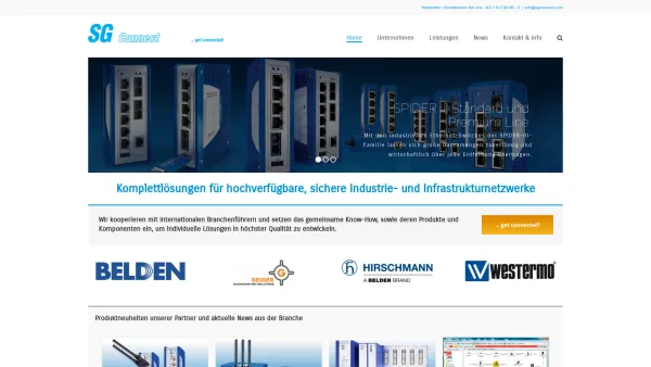 Website Screenshot: SG Connect Electronics Handelsgesellschaft mbH - SG Connect | Hochverfügbare Industrienetzwerke - Date: 2023-06-26 10:21:25
