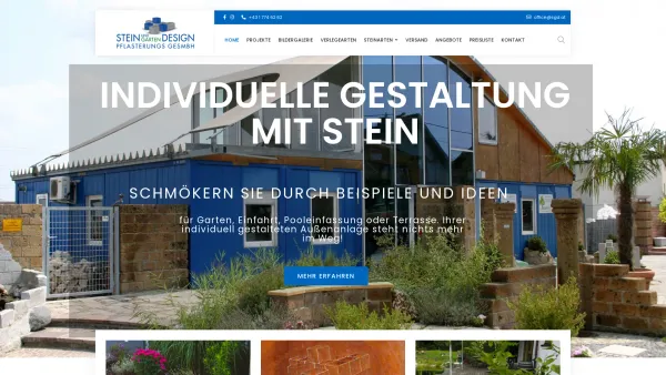 Website Screenshot: Stein und Gartendesign - Stein und Gartendesign Pflasterungs GesmbH | SGD - Date: 2023-06-26 10:21:25