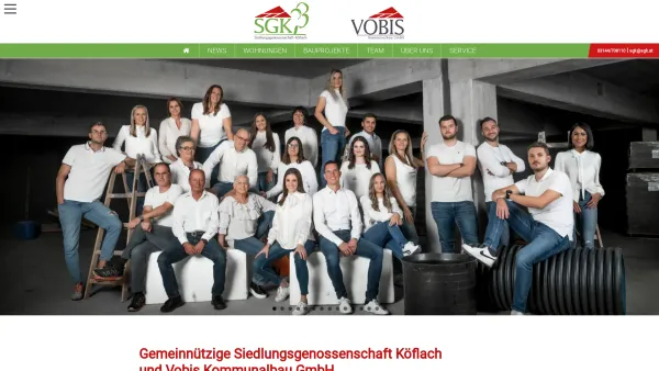 Website Screenshot: SGK Gemeinnützige Siedlungsgenossenschaft Köflach bauen beraten verwalten wohnen Wohnbauträger - SGK Köflach: Startseite - Date: 2023-06-15 16:02:34