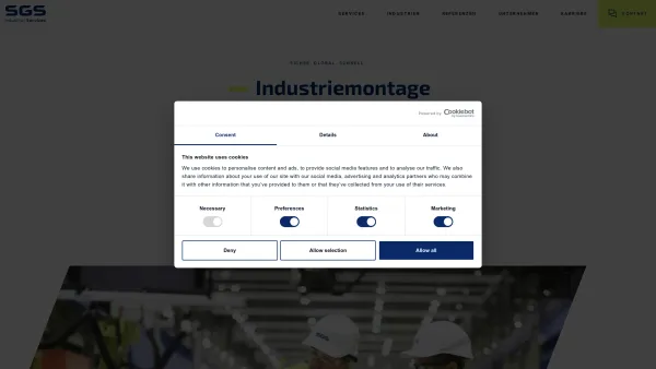 Website Screenshot: SGS Industrial Services GmbH - SGS Industrial Services - Industriemontagelösungen - Date: 2023-06-15 16:02:34