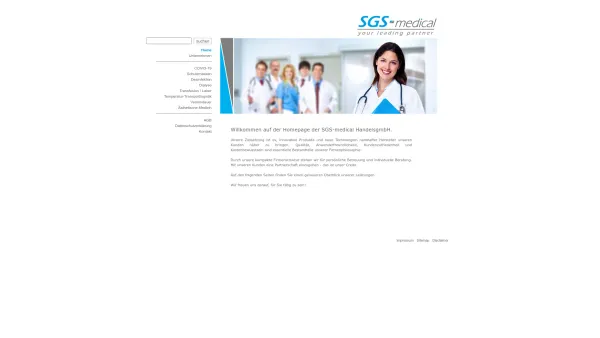 Website Screenshot: SGS-medical HandelsgmbH - SGS-medical HandelsgmbH | Home | SGS-medical HandelsgmbH - Date: 2023-06-26 10:21:25