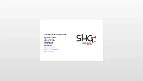 Website Screenshot: Versicherungsmakler SHG Scheich Haas - Steinhuber HandeslgmbH - Willkommen - Date: 2023-06-14 10:45:11