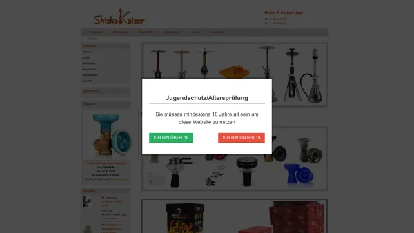 Website Screenshot: Shisha Kaiser - wasserpfeife shisha eshisha Dampf Shop tabak Wien - Date: 2023-06-26 10:21:28