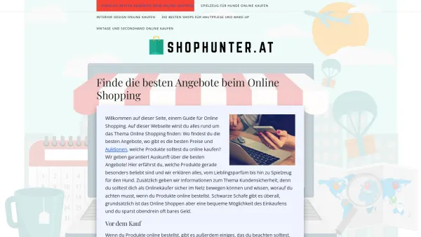 Website Screenshot: ShopHunter Preisvergleich Österreich - Lukas Freihammmer - Finde die besten Angebote beim Online Shopping - Shophunter.at - Date: 2023-06-26 10:21:28