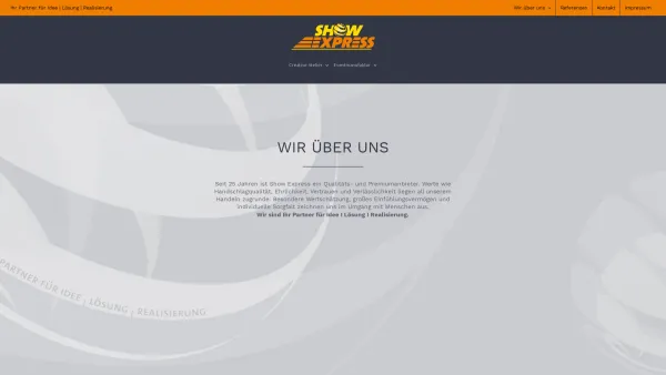 Website Screenshot: Show Express Eventmanufaktur GmbH - Show Express - Date: 2023-06-26 10:21:28