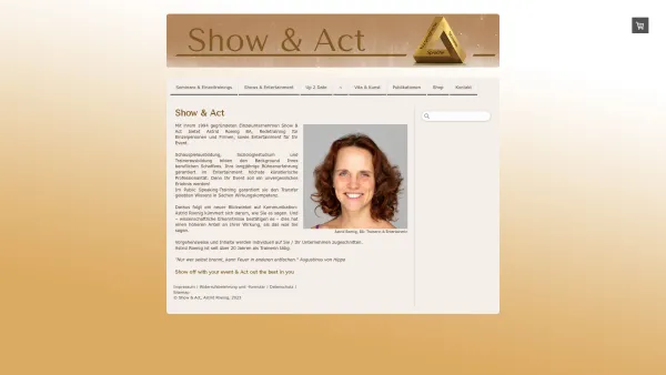Website Screenshot: Show & Act - Show & Act: Training & Entertainment - Show & Act bietet Training & Entertainment - Date: 2023-06-26 10:21:28