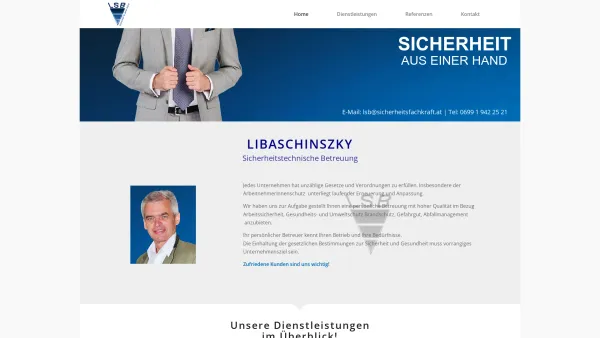 Website Screenshot: Sicherheitstechnische Betreuung Libaschinszky - Sicherheitsfachkraft – Norbert Libaschinszky - Date: 2023-06-26 10:21:31