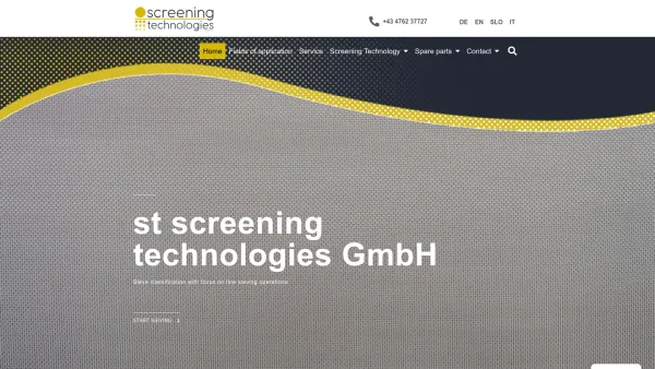 Website Screenshot: Dipl. Ing. Poldlehner Technischer Industriebedarf - Tensioning service for screen frames in Austria | st screening technologies GmbH - Date: 2023-06-26 10:21:31