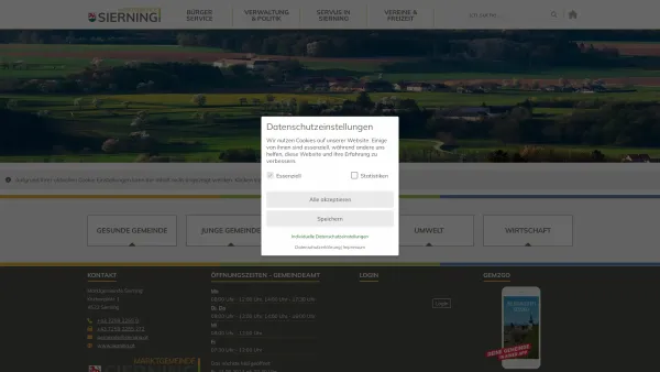 Website Screenshot: Marktgemeinde Sierning RiS-Kommunal - Sierning - GEM2GO WEB - Zentrum - Date: 2023-06-26 10:21:31