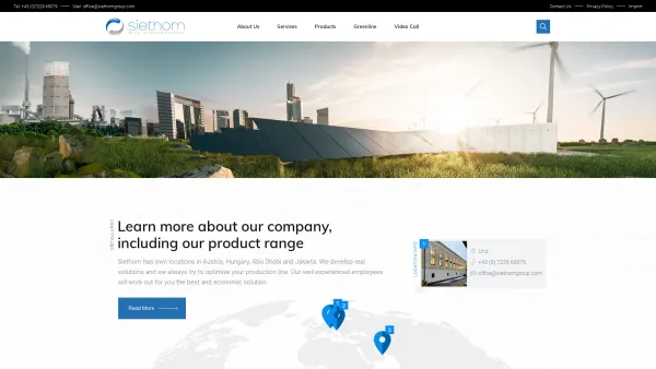 Website Screenshot: SieThom Techn. Büro GmbH - SIETHOM Group - Technology Products - Date: 2023-06-26 10:21:31
