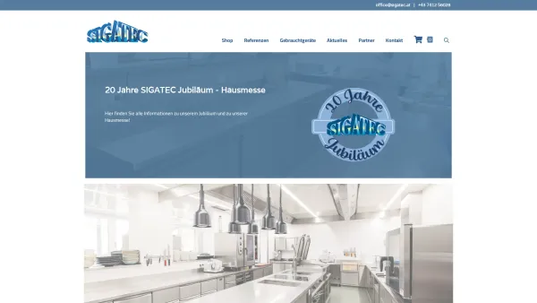 Website Screenshot: SIGATEC - SIGATEC Gastronomietechnik - Date: 2023-06-26 10:21:31