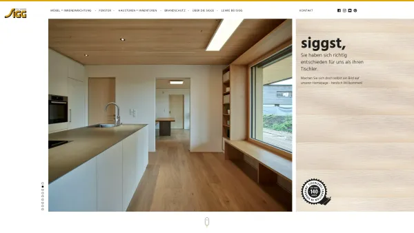 Website Screenshot: Sigg GmbH&Co, KG - Tischlerei Sigg - Date: 2023-06-26 10:21:31