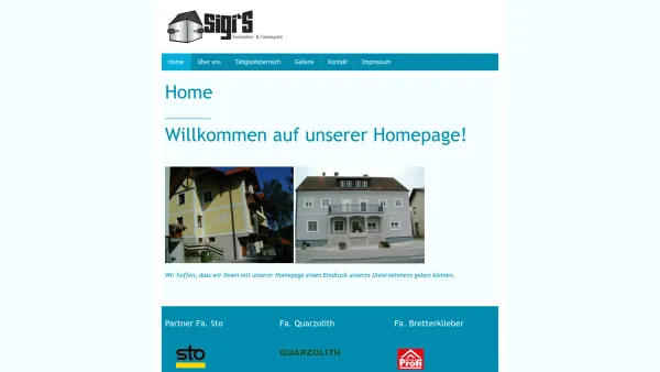 Website Screenshot: Siegfried Sigis Fassaden und Innenputz Vollwärmeschutz - Home - Date: 2023-06-14 10:45:11