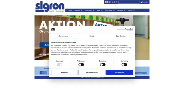 Website Screenshot: Sigron Handels & SchulungsgmbH | Reinigungsbedarf - Home - Sigron Webseite - Date: 2023-06-26 10:21:31