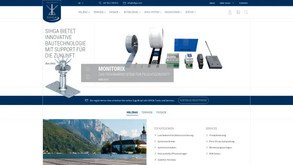 Website Screenshot: SIHGA GmbH - SIHGA: Innovative Bautechnologie mit Support für die Zukunft | SIHGA - Date: 2023-06-26 10:21:31