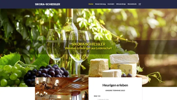 Website Screenshot: Weinbau Heuriger SIKORA-SCHIESSLER - SIKORA-SCHIESSLER – Weinbau & Heuriger aus Leidenschaft - Date: 2023-06-26 10:21:31